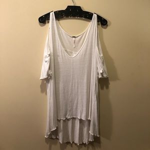 Free People open shoulder short sleeve blouse